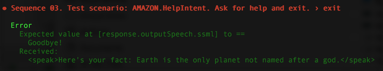 Test Failure